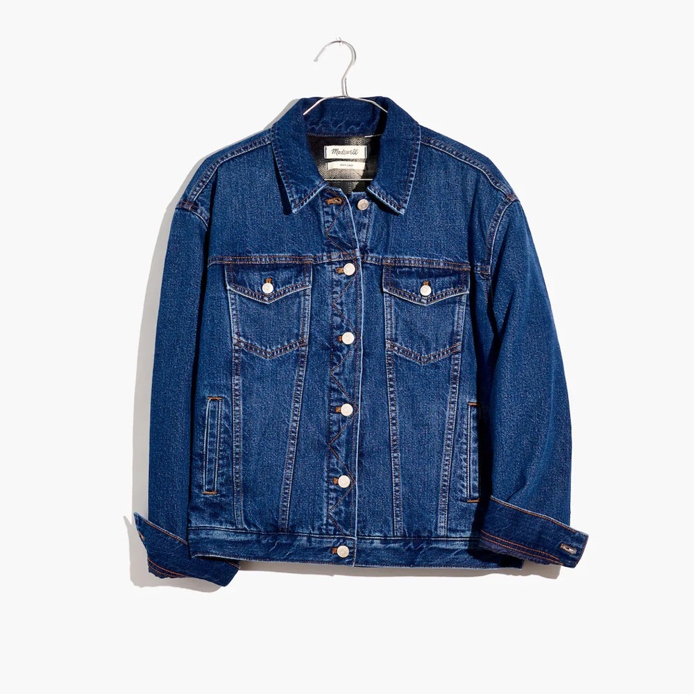 SOLD Madewell The Boxy-Crop Jean Jacket: Quilted Lining Edition NWT